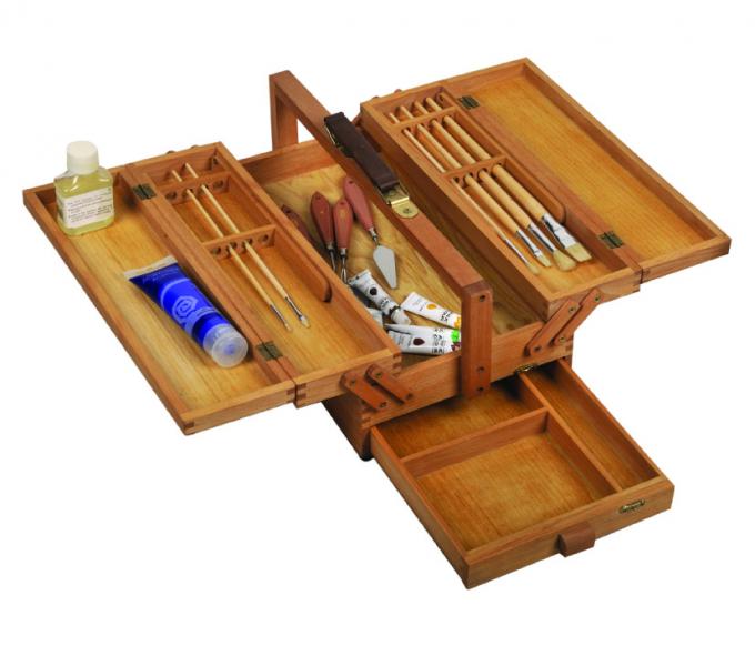 Commecial Artist Storage Box With Drawer , Wooden Craft Storage Box For