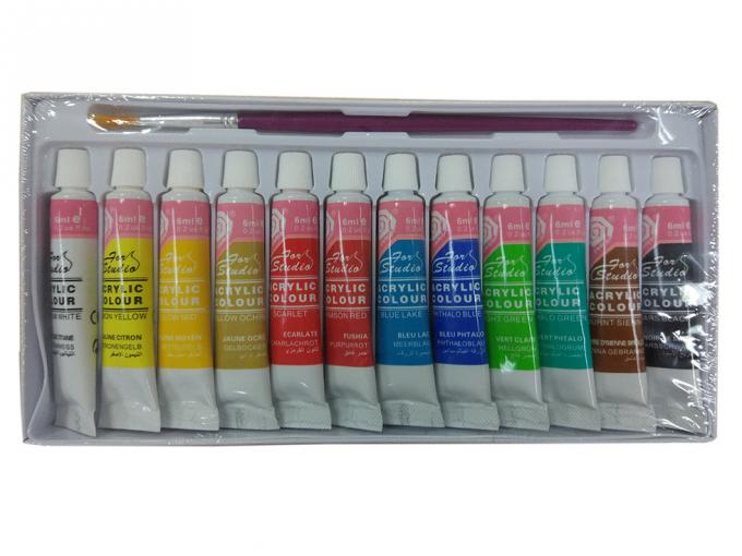 Strong Adhesion Basics Colored Acrylic Paint Set‎ , Artists Paint