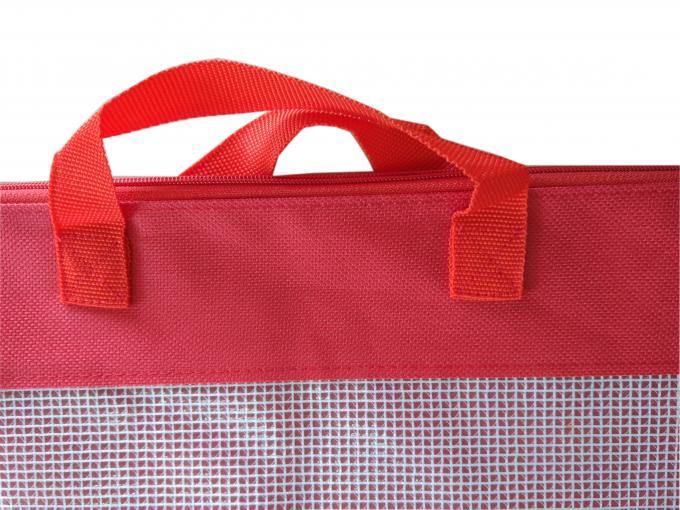 Polyester Mesh Bag With Handle, B4 Size, Solid Color, Color And Size