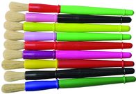 9 Colors Plastic Handle Paint Brushes , Colorful Watercolor Paint Brush Set OEM Avaliable