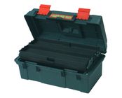 Four Foldup Trays Lockable Plastic Paint Storage Containers With Dividers