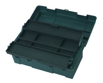 Four Foldup Trays Lockable Plastic Paint Storage Containers With Dividers