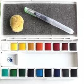 12 / 18 / 24pcs / Plastic Box Solid Art Painting Colours Children'S Watercolor Paint Set