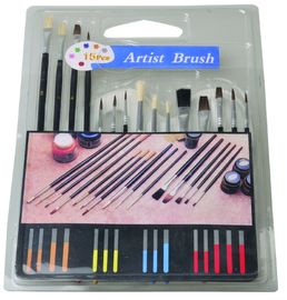 Slim Long Handled Paint Brushes , Personalised Paint Brush Set T With Plastic Palette