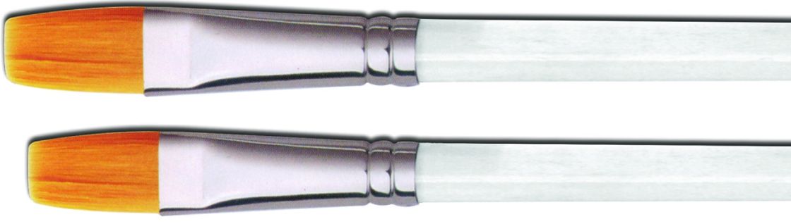 Transparent Acrylic Handle Artist Loft Paint Brushes , 2 Inch Oil Painting Brushes For Fine Detail