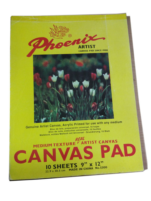 10 Sheets Drawing Sketch Pad Artist Canvas , Acrylic Primed Any Medium Canvas Pad For Drawing