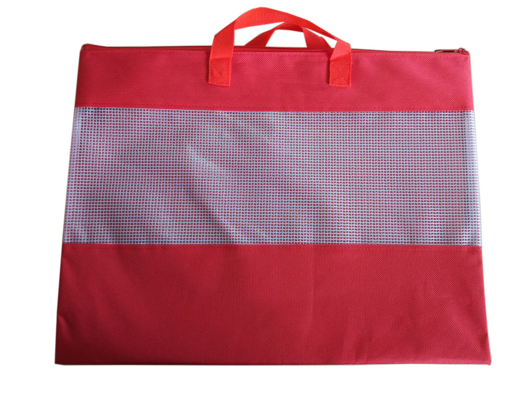 Polyester Mesh Bag With Handle, B4 Size, Solid Color, Color And Size Can Be Customized
