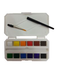 12 / 18 / 24pcs / Plastic Box Solid Art Painting Colours Children'S Watercolor Paint Set