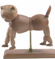 Vivid Craft Artist Wooden Manikin Dog / Cat Mannequin Good Design